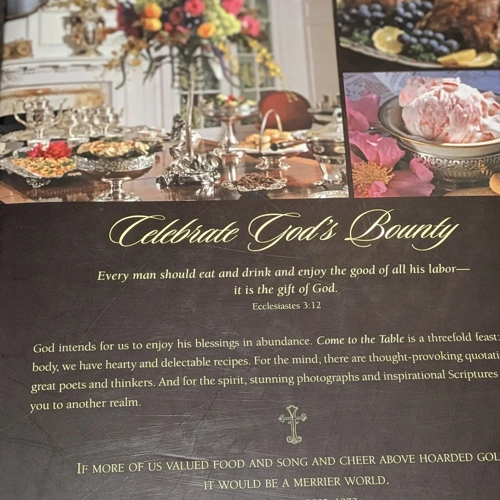 Come to the Table Benita Long Thomas Nelson Christian Cookbook Hardcover 1982